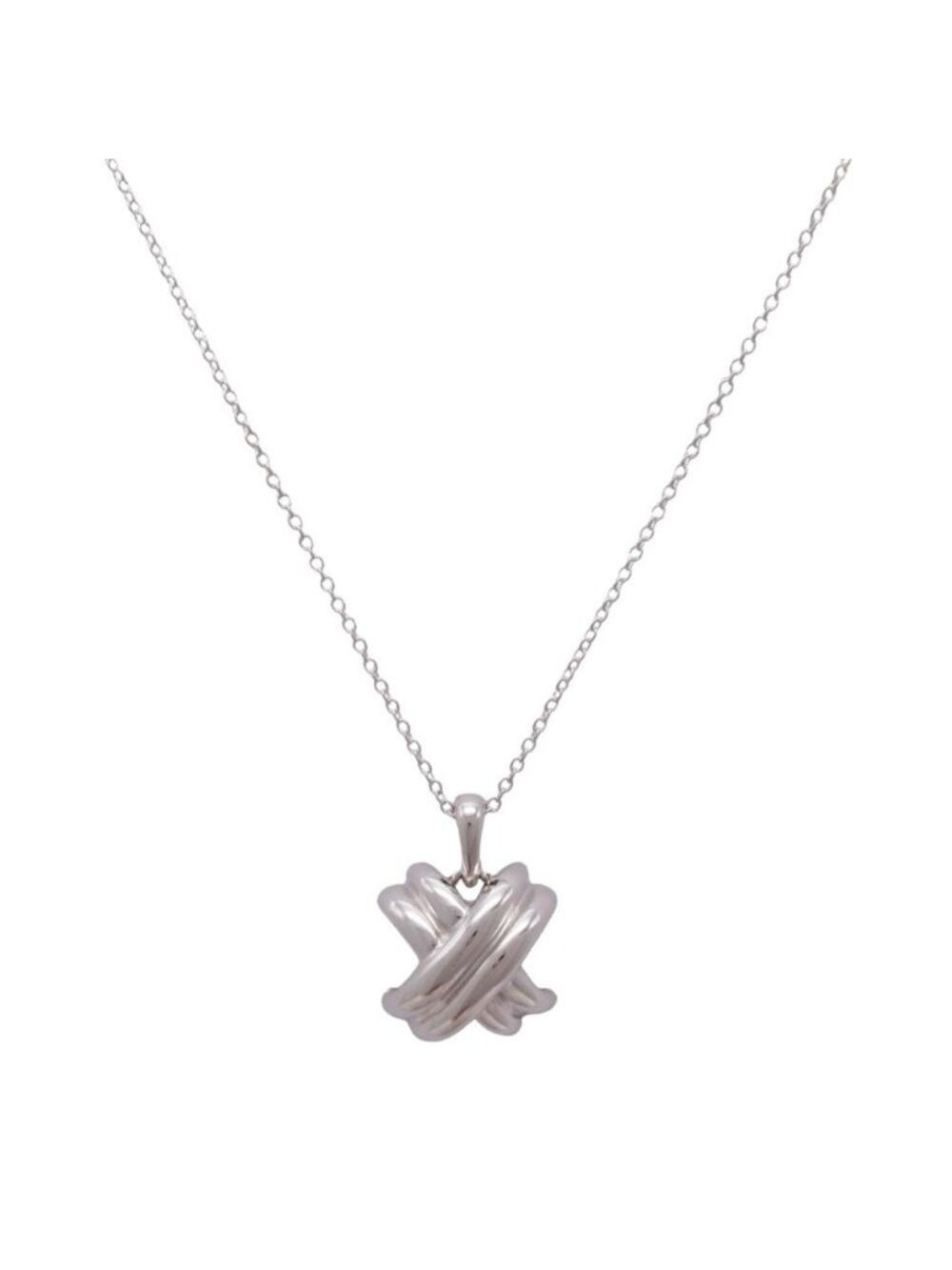 Tiffany & Co New Signature Cross Necklace Silver